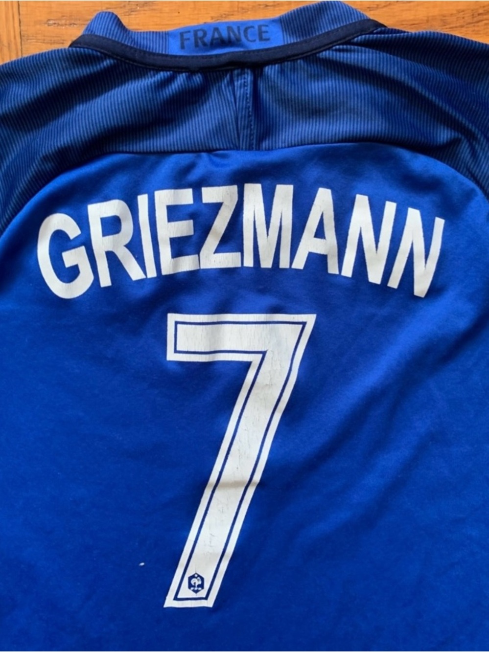 Nike France Soccer Blue Jersey Number 7 - Picture 5 of 14